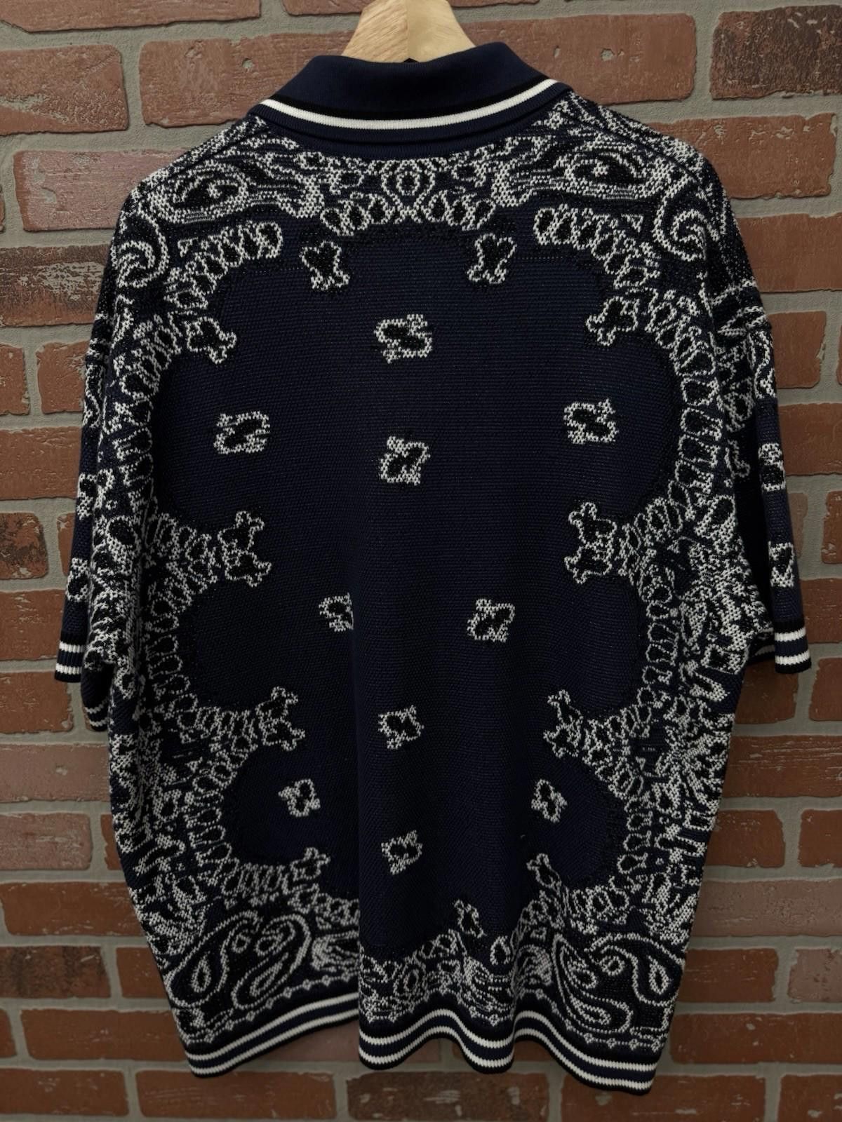 Amiri Amiri Bandana Short Sleeve Polo Shirt Blue Dress Style XL Size US XL / EU 56 / 4 - 9 Thumbnail