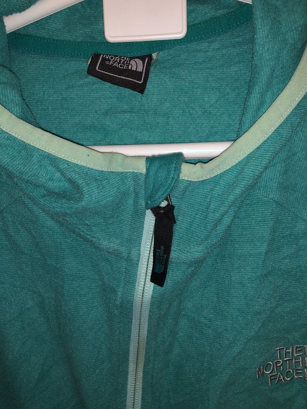 The North Face × Vintage Vintage Teal The North Face Fleece Hooded Jacket Size M / US 6-8 / IT 42-44 - 5 Thumbnail