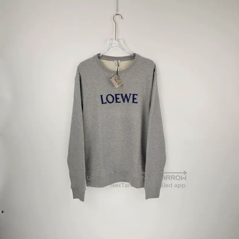 Loewe Loewe Grey woolen sweater with woven logo Size XL / US 12-14 / IT 48-50 - 3 Thumbnail