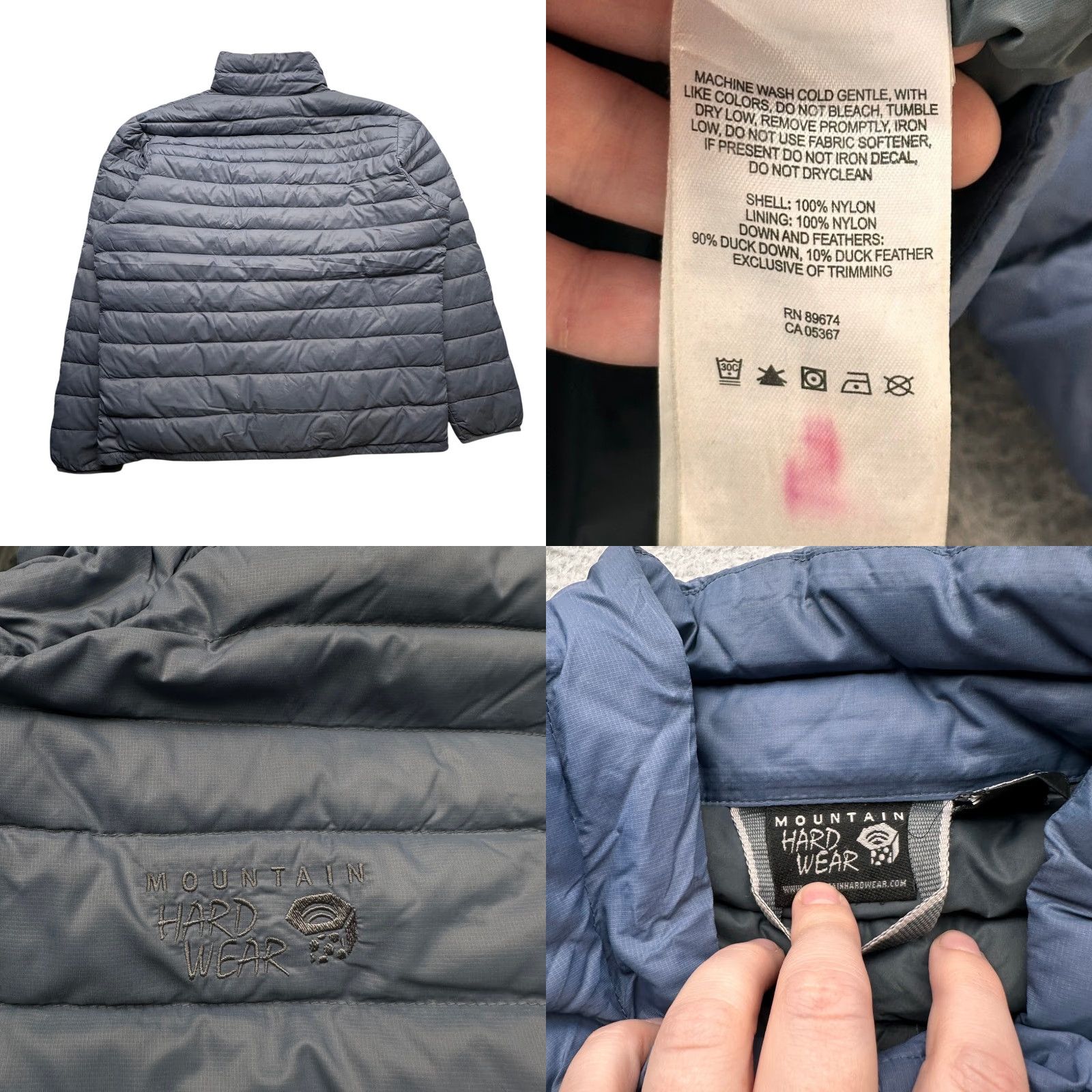 Mountain Hardwear Mountain Hardwear Duck Down Puffer Jacket Mens XL Ripstop Blue Gray Full Zip Size US XL / EU 56 / 4 - 8 Thumbnail
