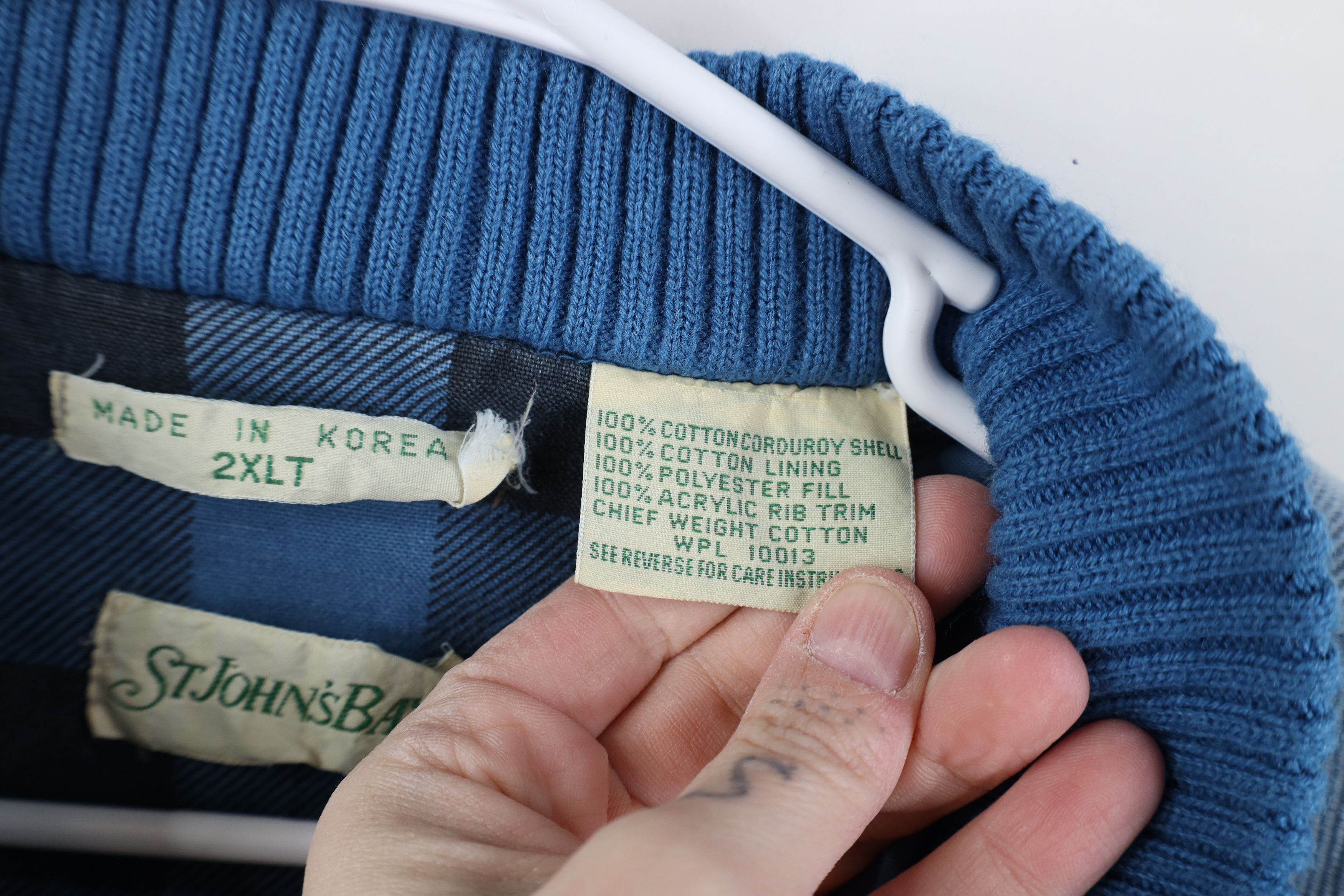 Vintage Vintage 90s Streetwear Quilted Corduroy Vest Jacket Blue Size US XXL / EU 58 / 5 - 10 Thumbnail