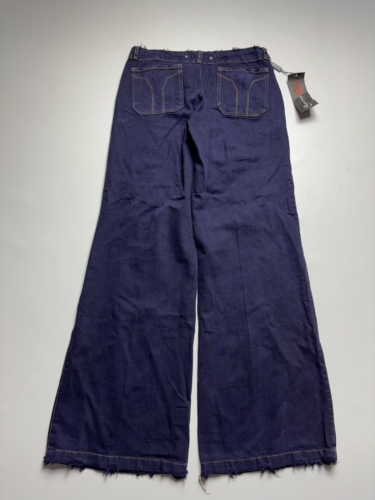 Vintage Vintage distressed Japanese style wide jeans denim pants Size 28" / US 6 / IT 42 - 2 Thumbnail