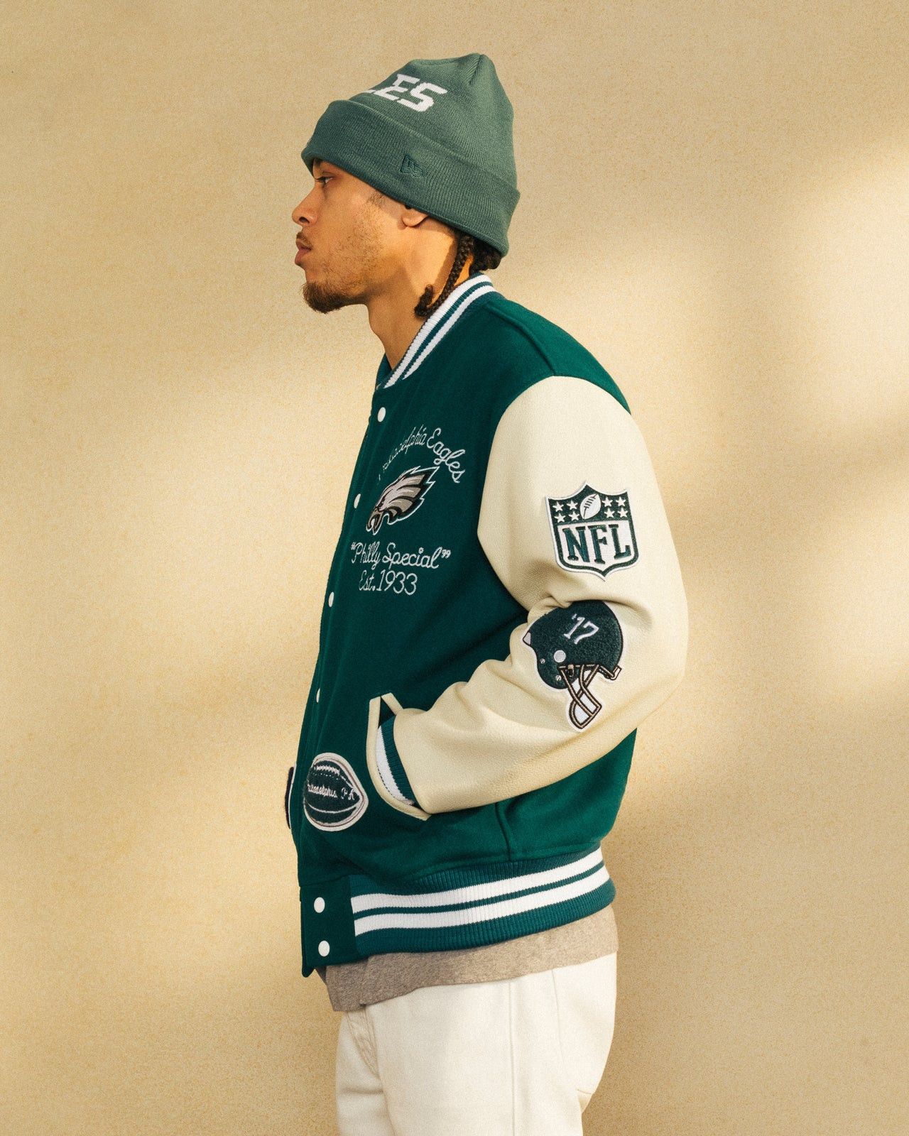 Drake OVO x NFL PHILADELPHIA EAGLES VARSITY JACKET Size US L / EU 52-54 / 3 - 5 Thumbnail