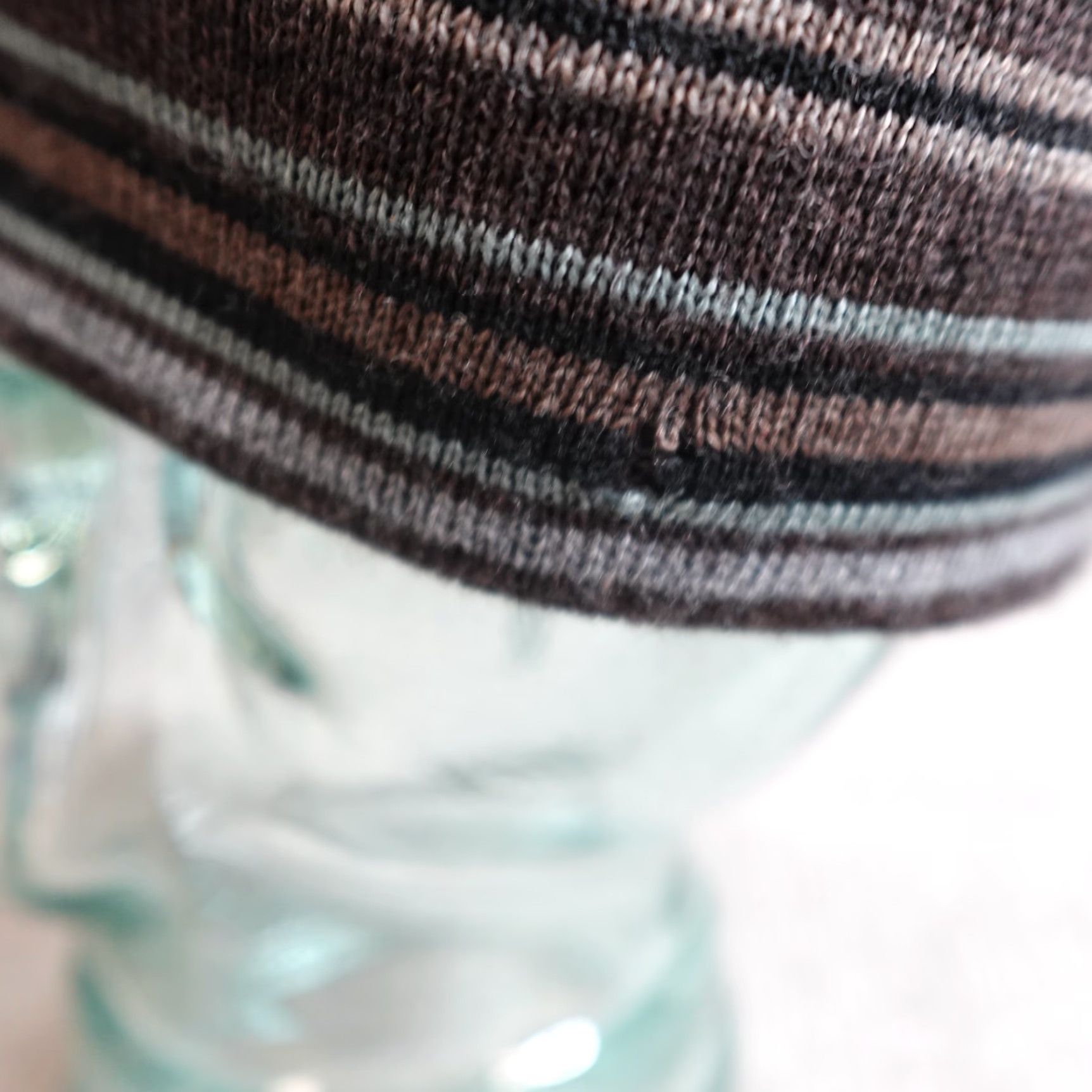 Smartwool SmartWool Womens Beanie OS Brown Striped 100% Merino Wool Made in Canada Womens Winter Knit Logo Glove? Size ONE SIZE - 5 Thumbnail