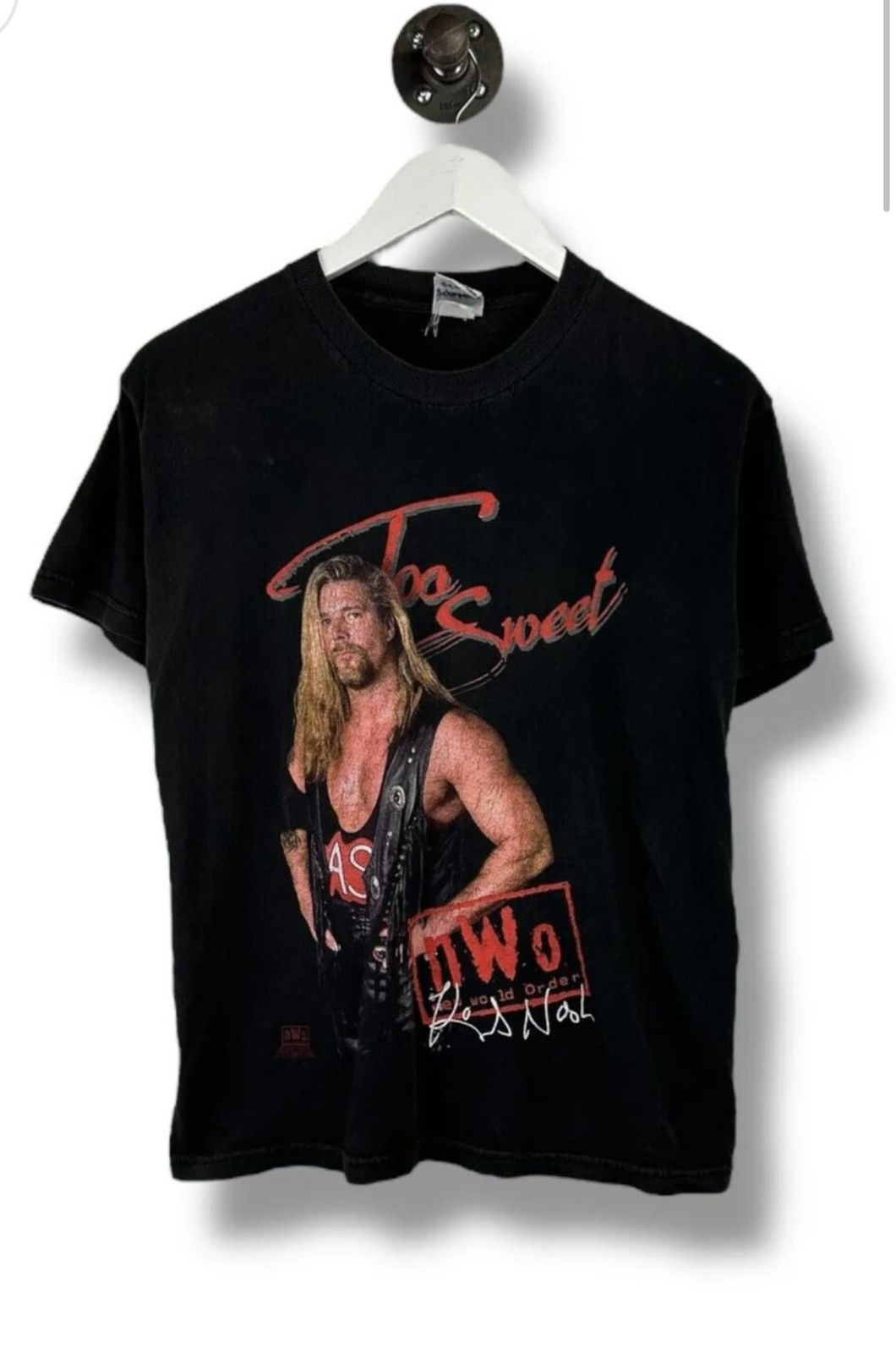 WCW/nWo Vintage 1998 WCW NWO Kevin Nash Too Sweet T shirt Size US S / EU 44-46 / 1 - 1 Thumbnail