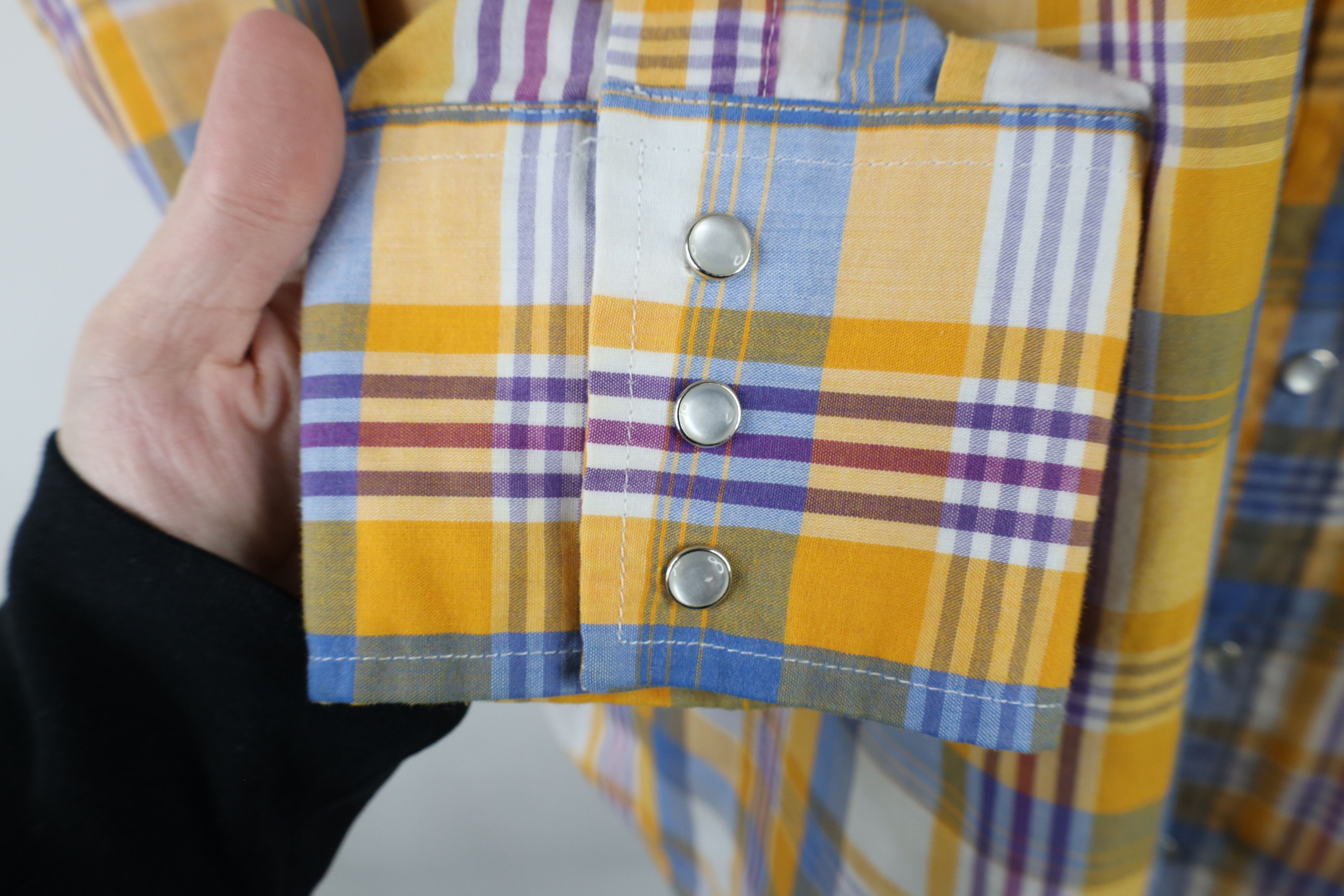 Vintage Vintage 90s Rockabilly Western Rodeo Snap Button Shirt Plaid Size US XXL / EU 58 / 5 - 4 Thumbnail