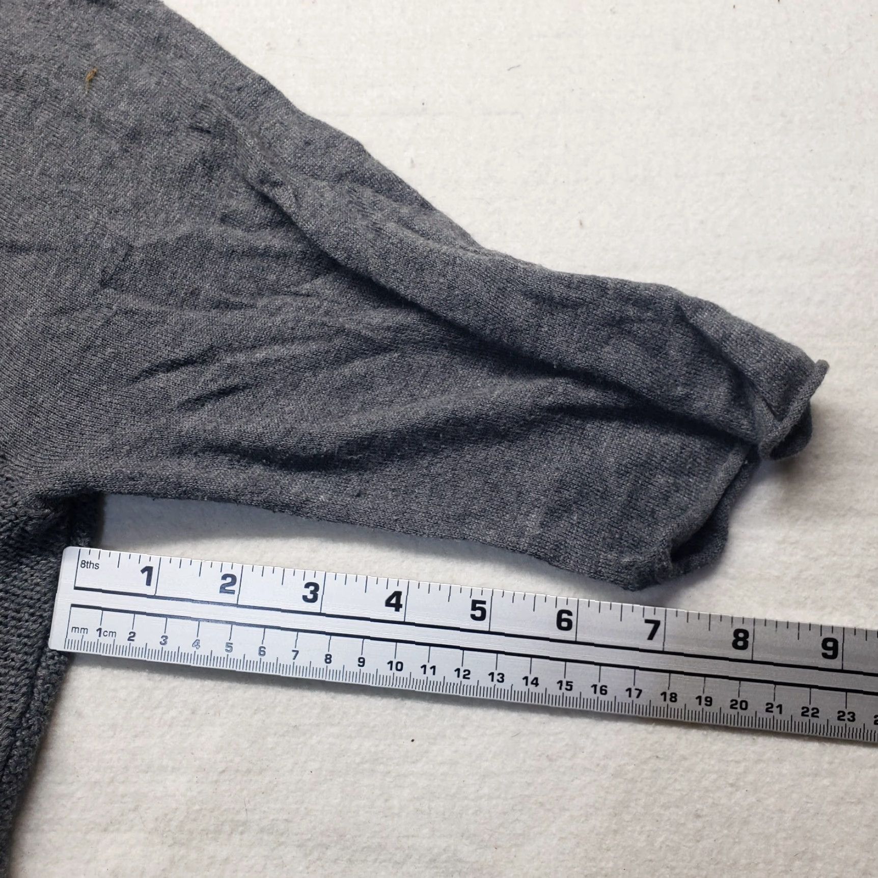 Madison Madison Dress Solid Gray Short Sleeve Midi Knit Square Neck Adult Womens S Small Size 28" / US 6 / IT 42 - 5 Thumbnail