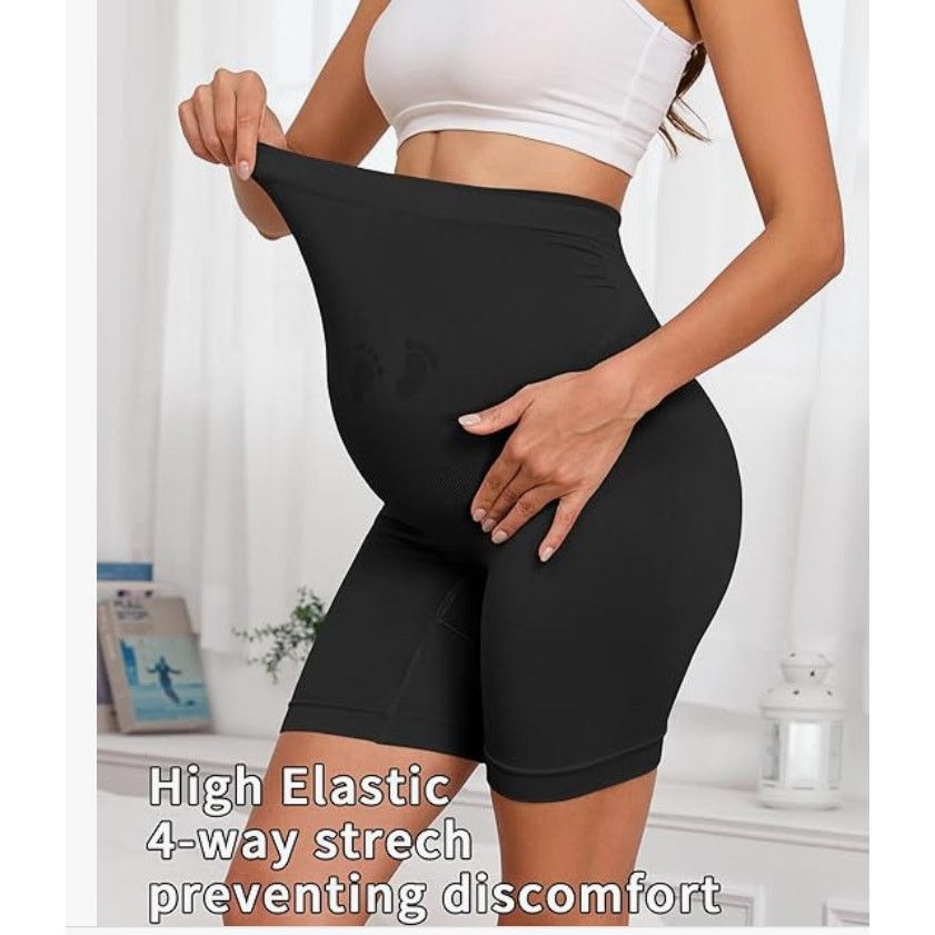 The Unbranded Brand SIZE SMALL Maternity Shorts Over Belly MidThigh HighWaist Size 24" / US 00 / IT 34 - 6 Thumbnail