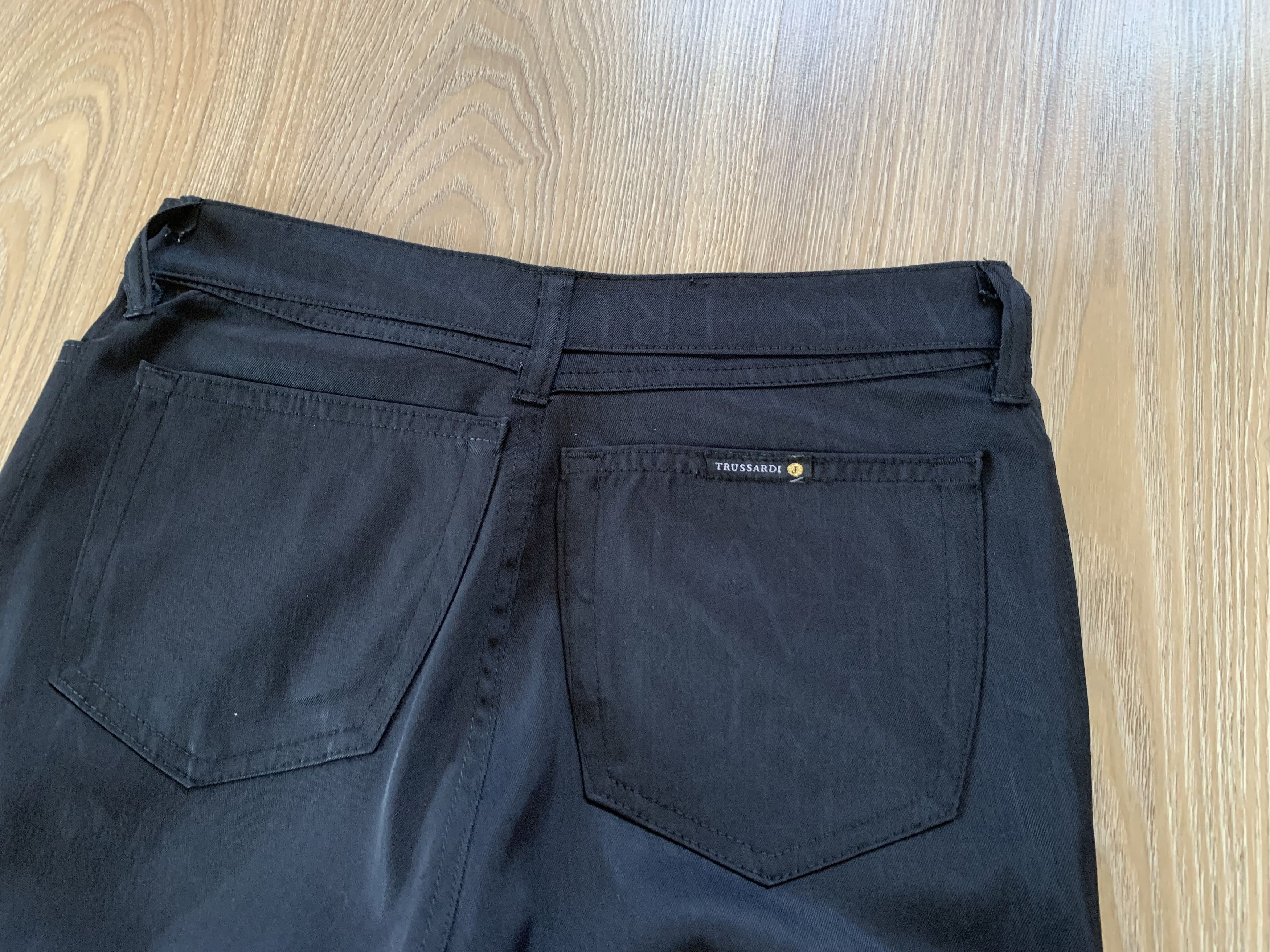 Trussardi Trussardi Womens Vintage Navy Blue Monogram Pants Size 26" / US 2 / IT 38 - 7 Thumbnail