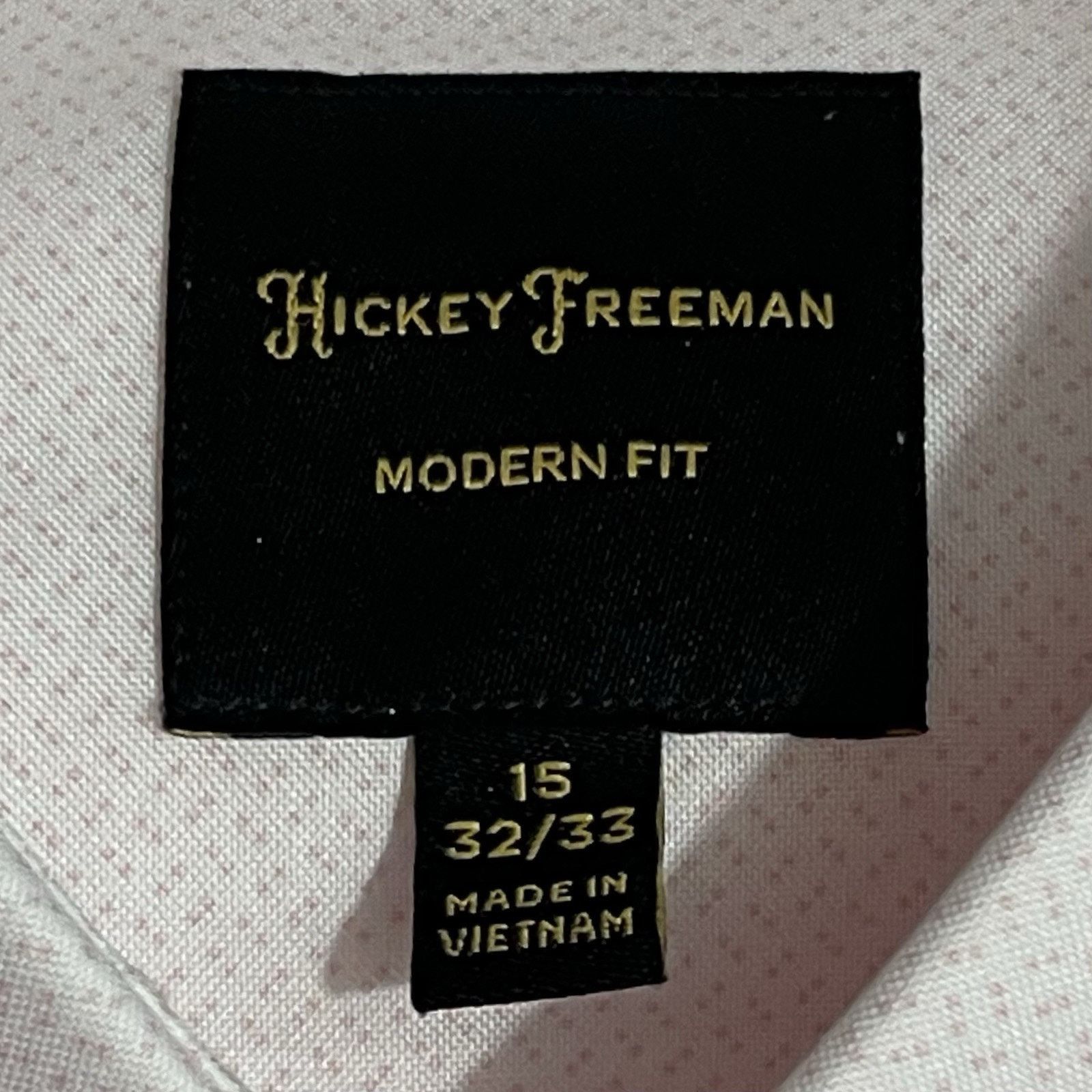 Hickey Freeman Hickey Freeman Dress Shirt Mens 15 32/33 Pink Modern Fit Size US M / EU 48-50 / 2 - 2 Thumbnail
