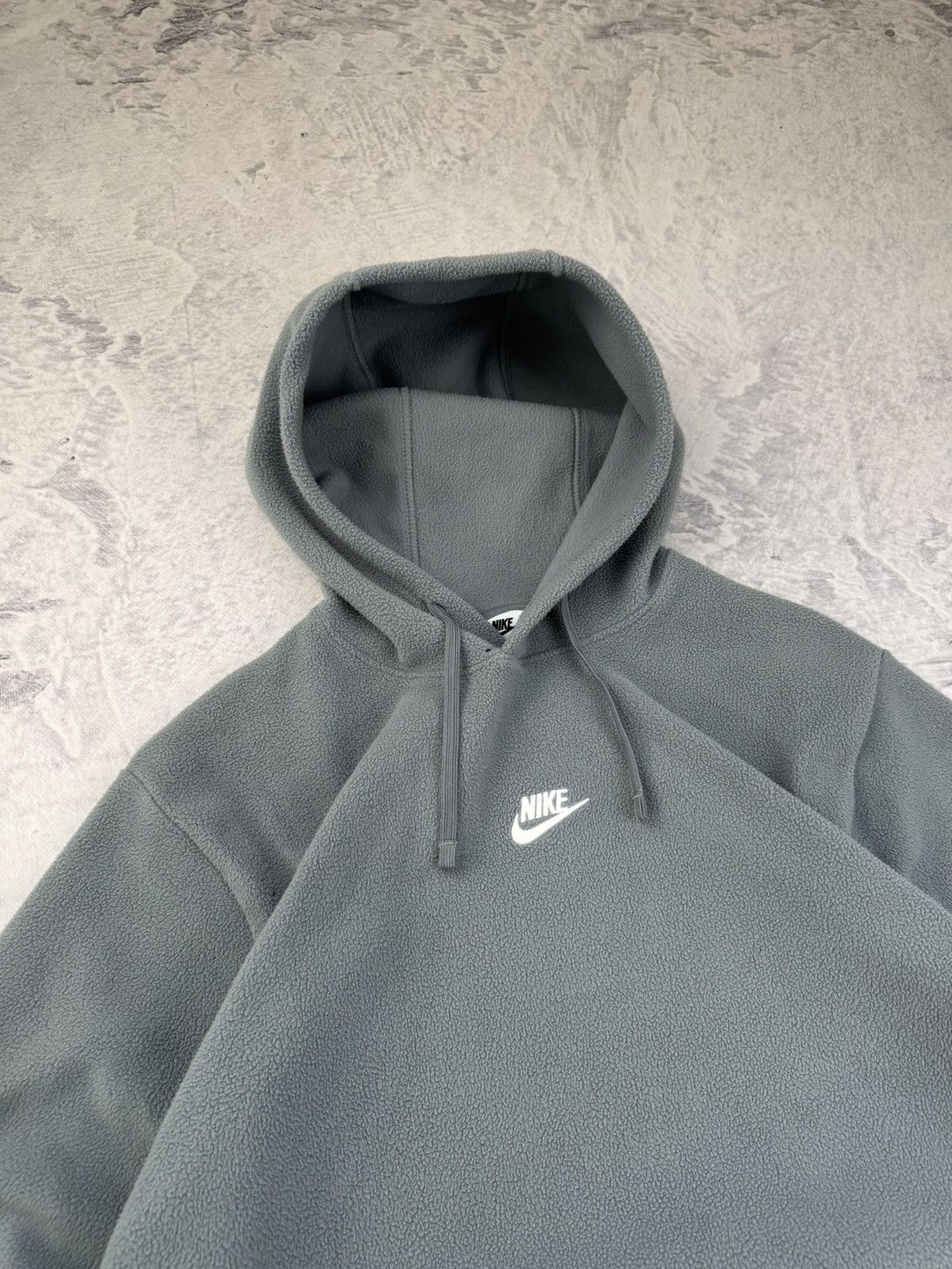 Nike × Vintage NIKE TEDDY FLEECE VINTAGE LOGO OVERSIZE BOXY HOODIE Size US M / EU 48-50 / 2 - 3 Thumbnail