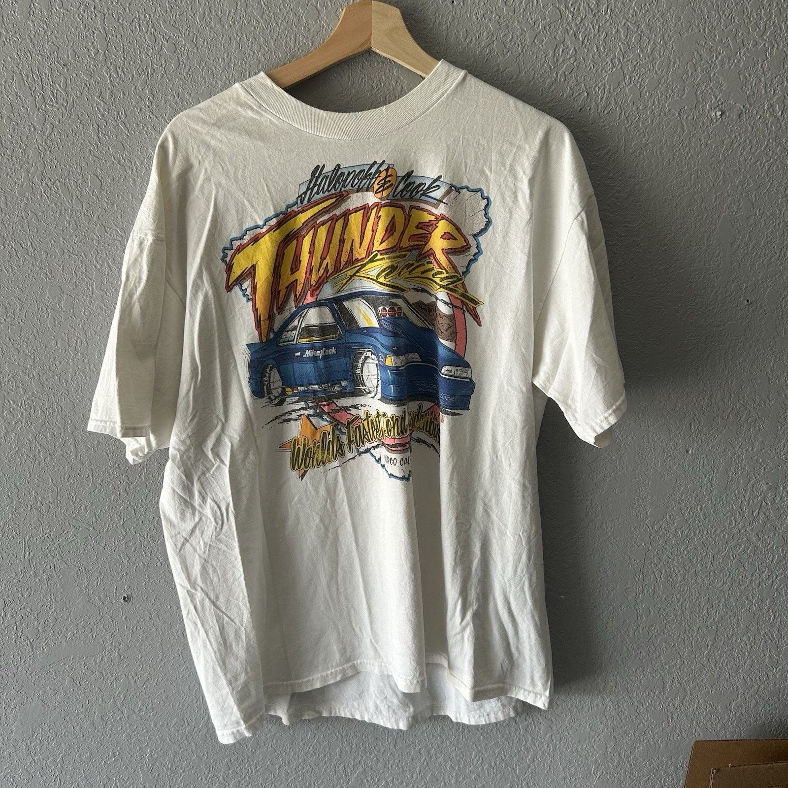 Hanes Vintage Ford Thunderbird Racing Tshirt Men’s XL Race car 90 Size US XL / EU 56 / 4 - 1 Thumbnail