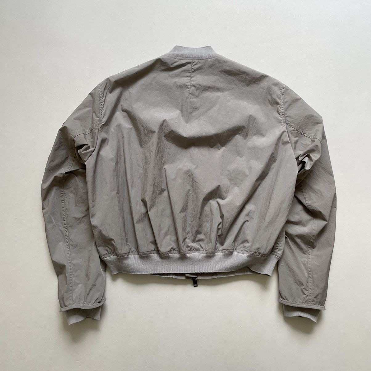 Haider Ackermann Grey Nylon Cropped Bomber Jacket Size US S / EU 44-46 / 1 - 16 Thumbnail