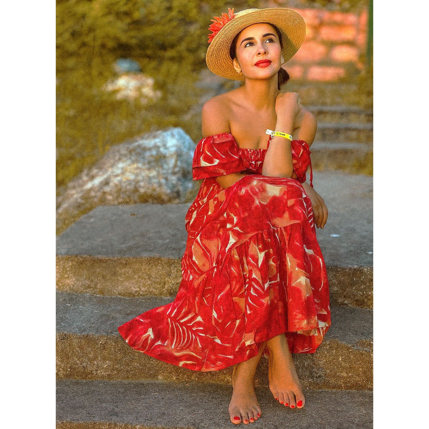 Zara ZARA Red Ruffled Maxi Dress NWT Size S / US 4 / IT 40 - 9 Thumbnail