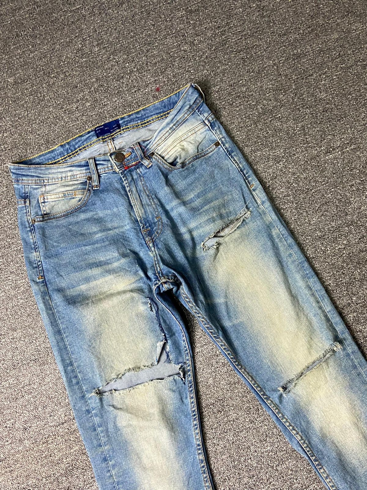 Designer × Vintage × Zara ZARA MAN 1975 Distressed Denim Ripped Jeans (131) Size US 30 / EU 46 - 10 Thumbnail