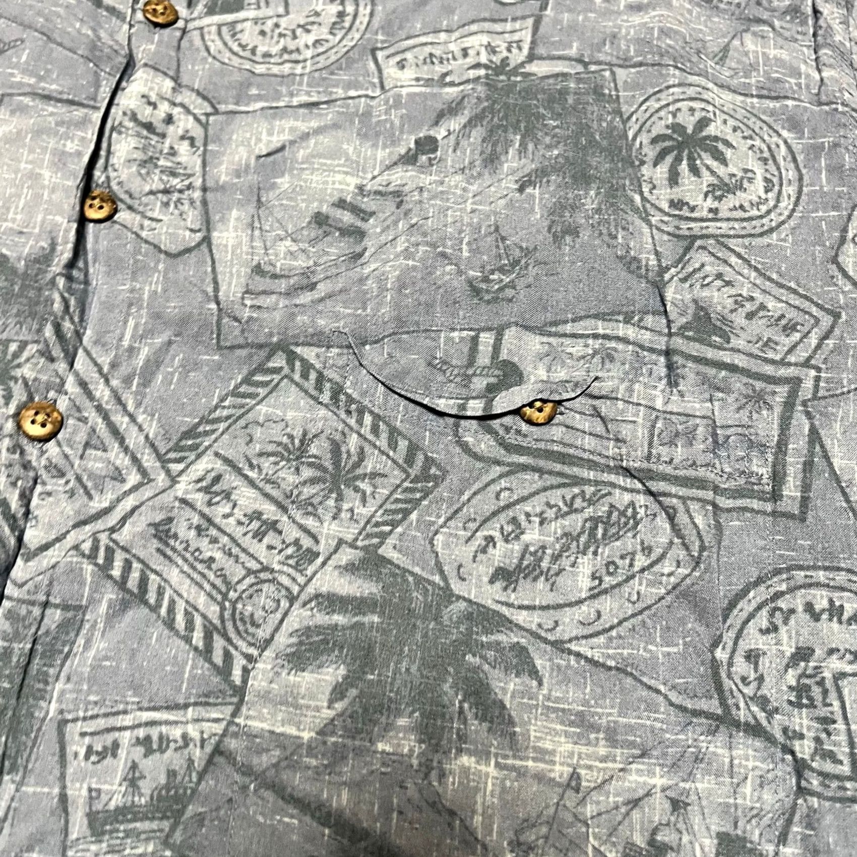 Vintage Batik Bay Hawaiian Shirt Mens 3XB Blue Floral Button Up Short Sleeve Rayon Size US XXL / EU 58 / 5 - 2 Thumbnail