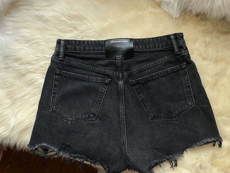 Alexander Wang Alexander Wang Gray Denim Bite Shorts- Size 25" / US 0 / IT 36 - 2 Thumbnail