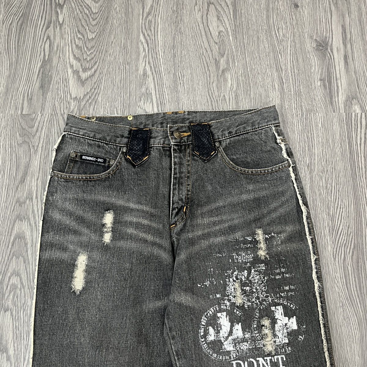 14th Addiction Bernings Sho - Phython Hybrid Flare Jeans Lgb Style Size US 27 - 2 Thumbnail