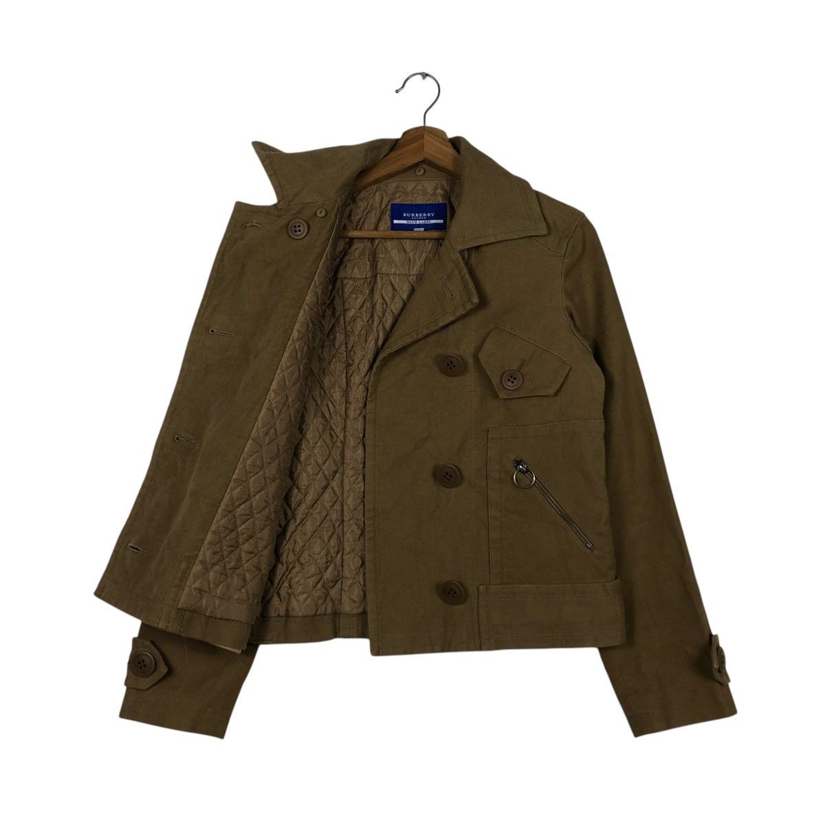 Burberry 🔥RICH BROWN CHORE CROPPED BIKER JACKET BURBERRY LONDON Size XS / US 0-2 / IT 36-38 - 13 Thumbnail