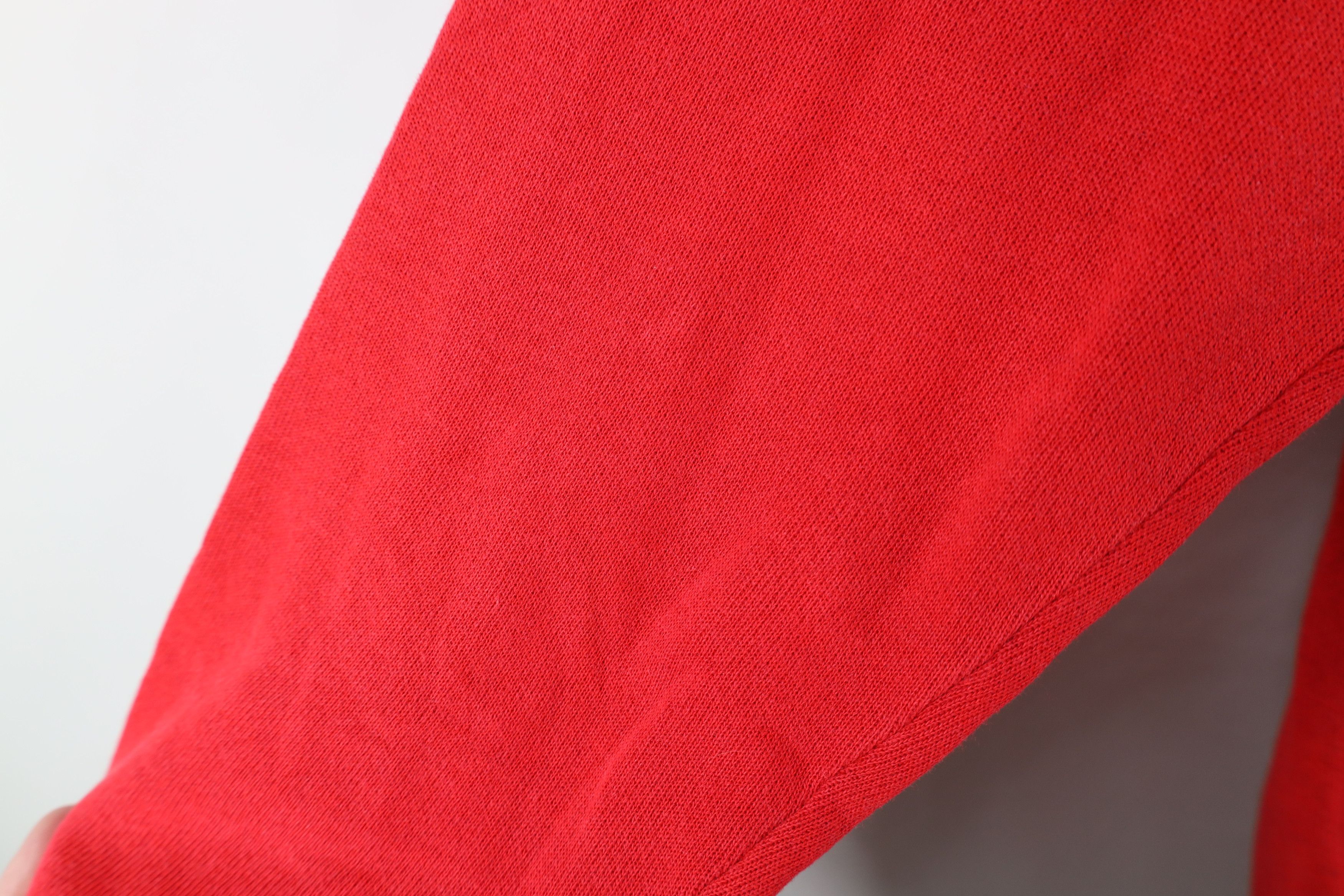 Vintage Vintage 80s 90s Streetwear Blank Raglan Sweatshirt Red USA Size M / US 6-8 / IT 42-44 - 9 Thumbnail