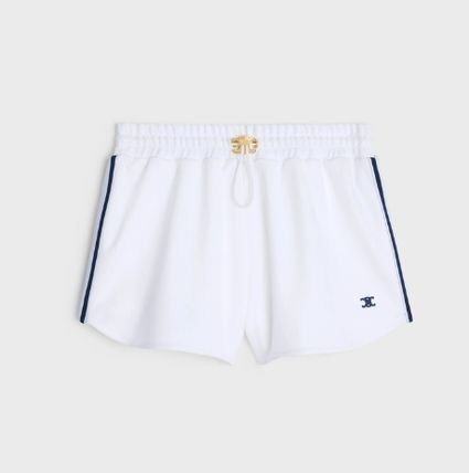 Celine o1bcso1str0724 Mini Jupe Triomphe Jersey Double White Navy Size 28" / US 6 / IT 42 - 1 Thumbnail