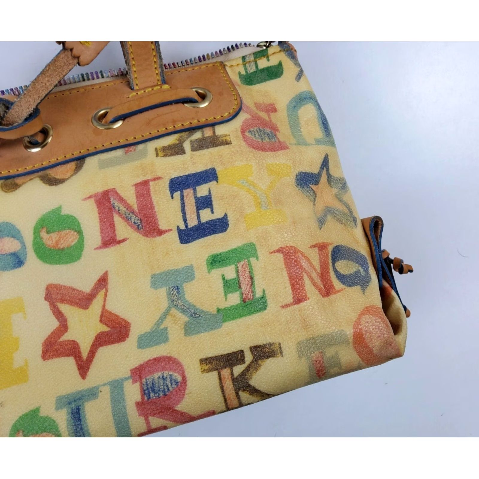 Dooney & Bourke Dooney & Bourke Coated Rainbow Doodle Graffiti Handbag Purse Tote Bag Womens Medium Multicolor Graffiti Dooney & Bourke Tote Bag Size M / US 6-8 / IT 42-44 - 5 Thumbnail