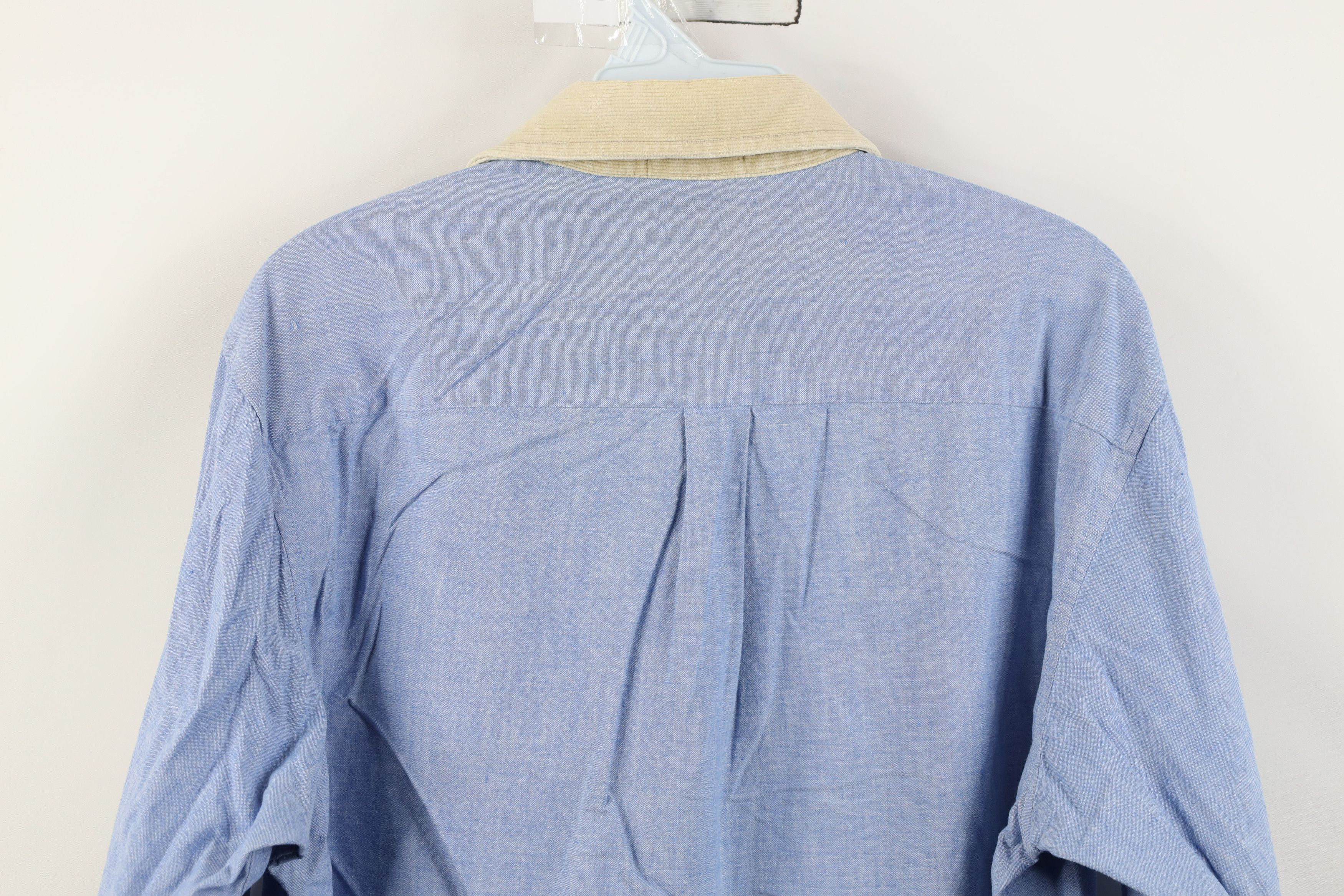 Izod Vintage 80s Izod Lacoste Collar Chambray Button Shirt Blue Size US M / EU 48-50 / 2 - 12 Thumbnail