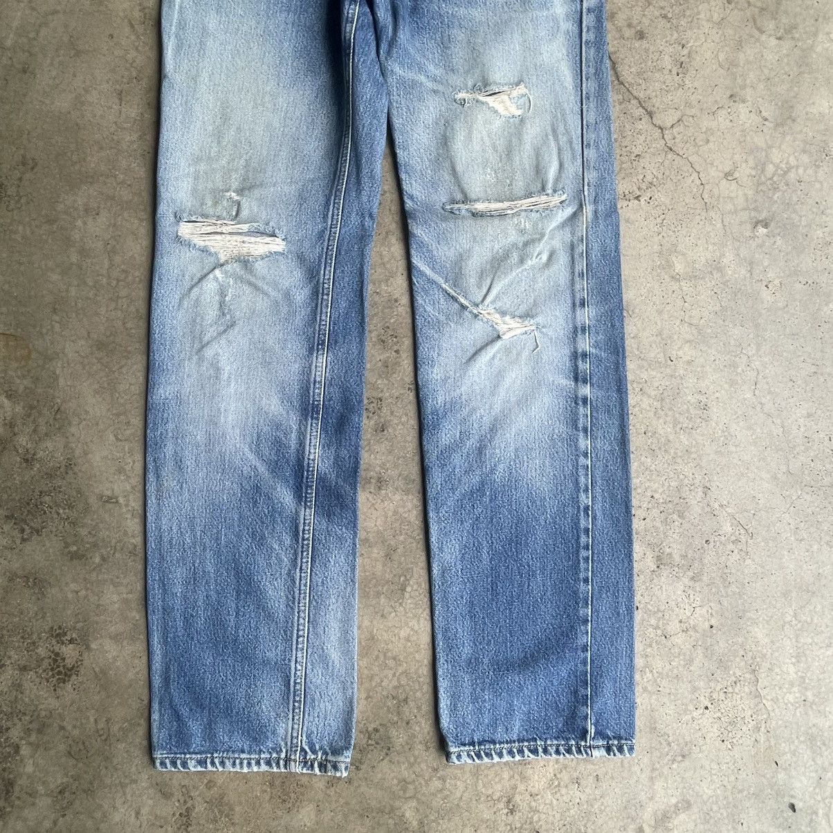 Lee 🔥Vintage Lee Stoned Washed Ripped Distress Denim Jeans Size US 30 / EU 46 - 3 Thumbnail
