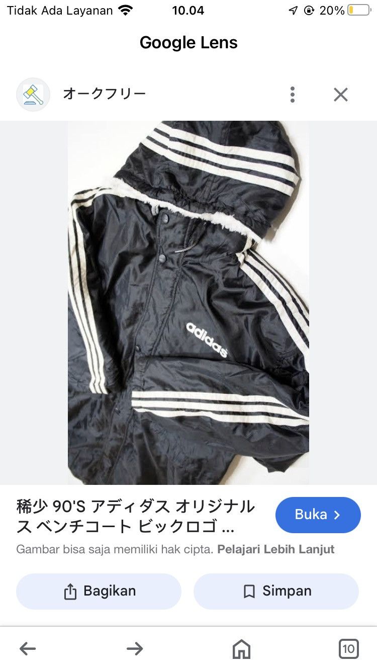 Adidas × Vintage Rare 90’S Adidas Germany coach coat Originals Bench Coat Bi Size US L / EU 52-54 / 3 - 19 Thumbnail