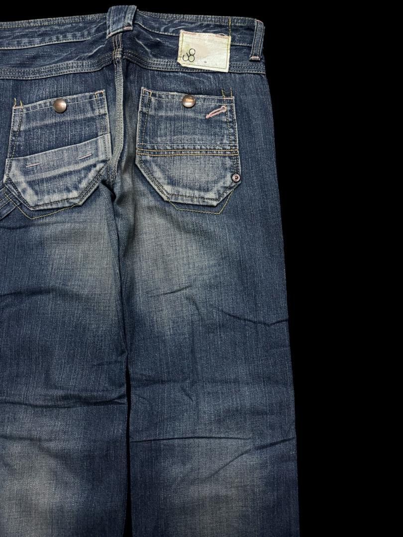 Japanese Brand BAGGY Vintage 90s John Bull Honey Comb Faded Style Distress Size US 29 - 15 Thumbnail