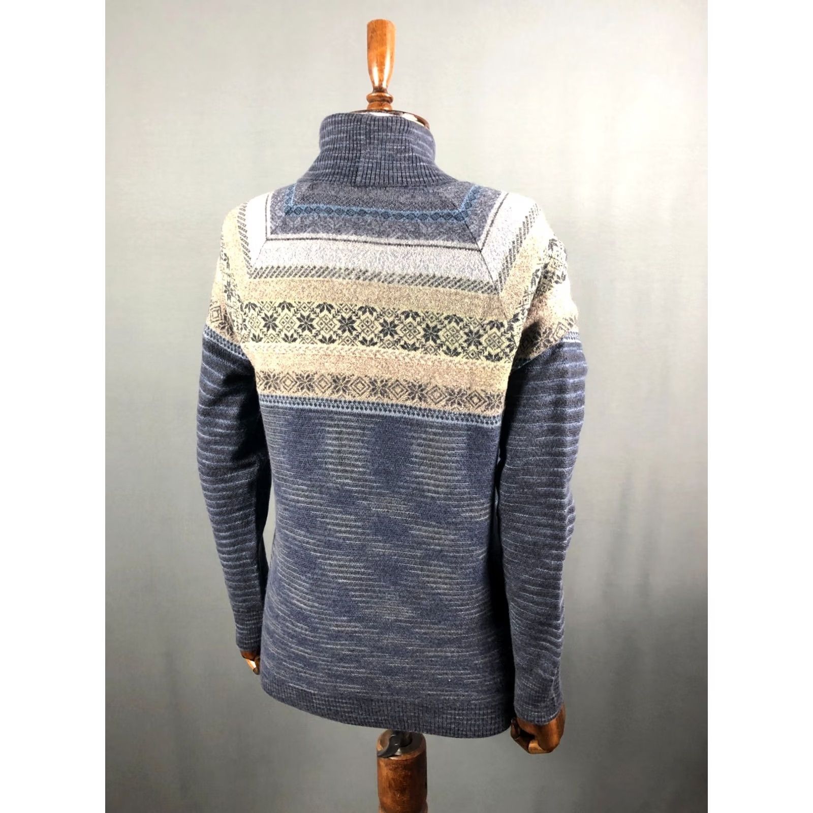 Missoni Missoni Sweater Wool Blue Roll Neck Women's Size 50 Patterned Ribbed Neck Long Sleeve Pullover Striped Knit Vintage No Size XL / US 12-14 / IT 48-50 - 3 Thumbnail
