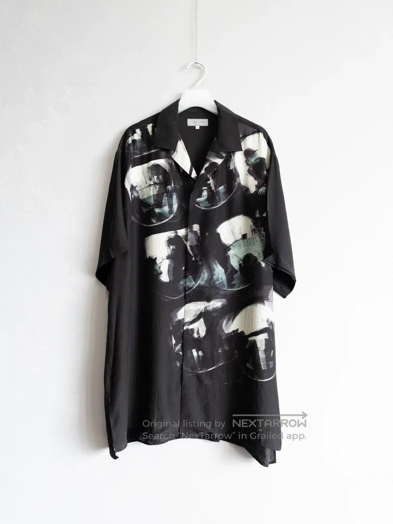 Yohji Yamamoto Yohji Yamamoto 22 SS Old Man Woman Double Shadow Silk Shir Size US M / EU 48-50 / 2 - 1 Thumbnail