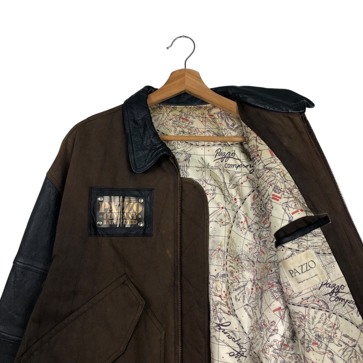 Japanese Brand 🔥VINTAGE BOMBER LEATHER JACKET PAZZO COMPANY ISSEY MIYAKE Size US M / EU 48-50 / 2 - 14 Thumbnail