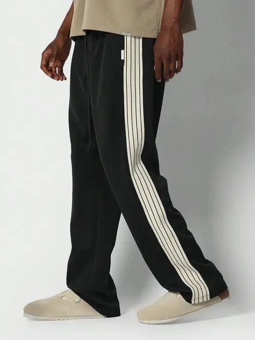 Japanese Brand Flare fit casual pants drawcords Size US 32 / EU 48 - 1 Thumbnail
