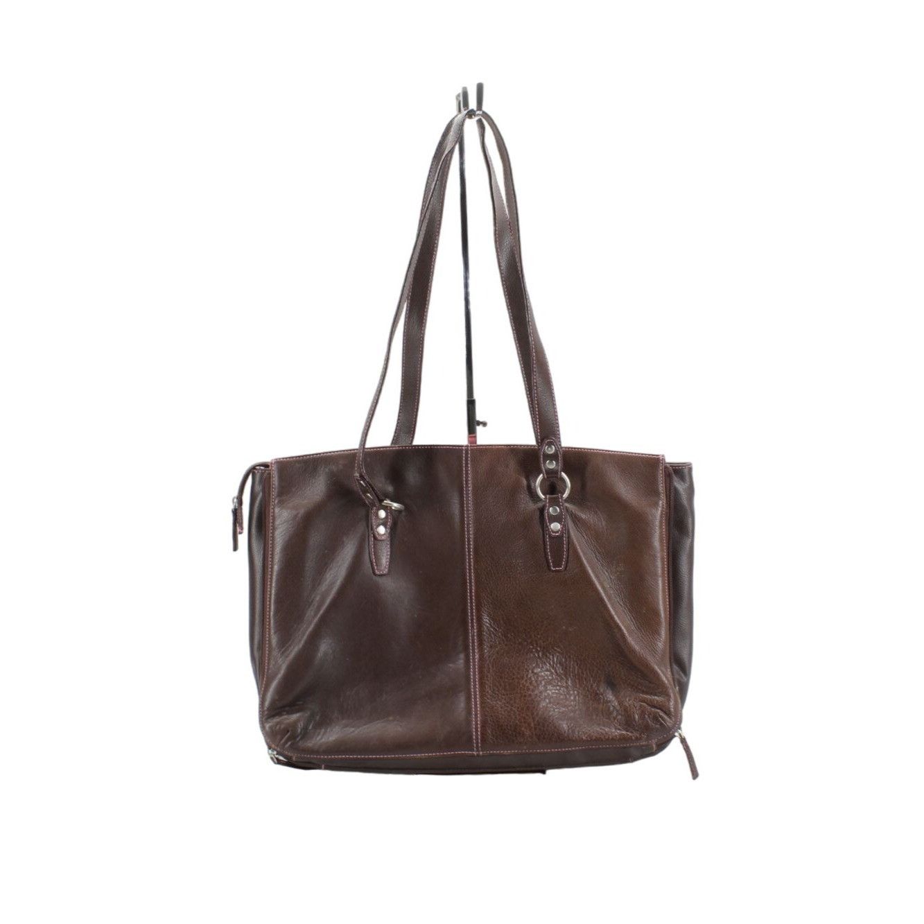 Leather Buxton Leather Zipper Laptop Briefcase Shoulder Tote Bag Size ONE SIZE - 1 Thumbnail