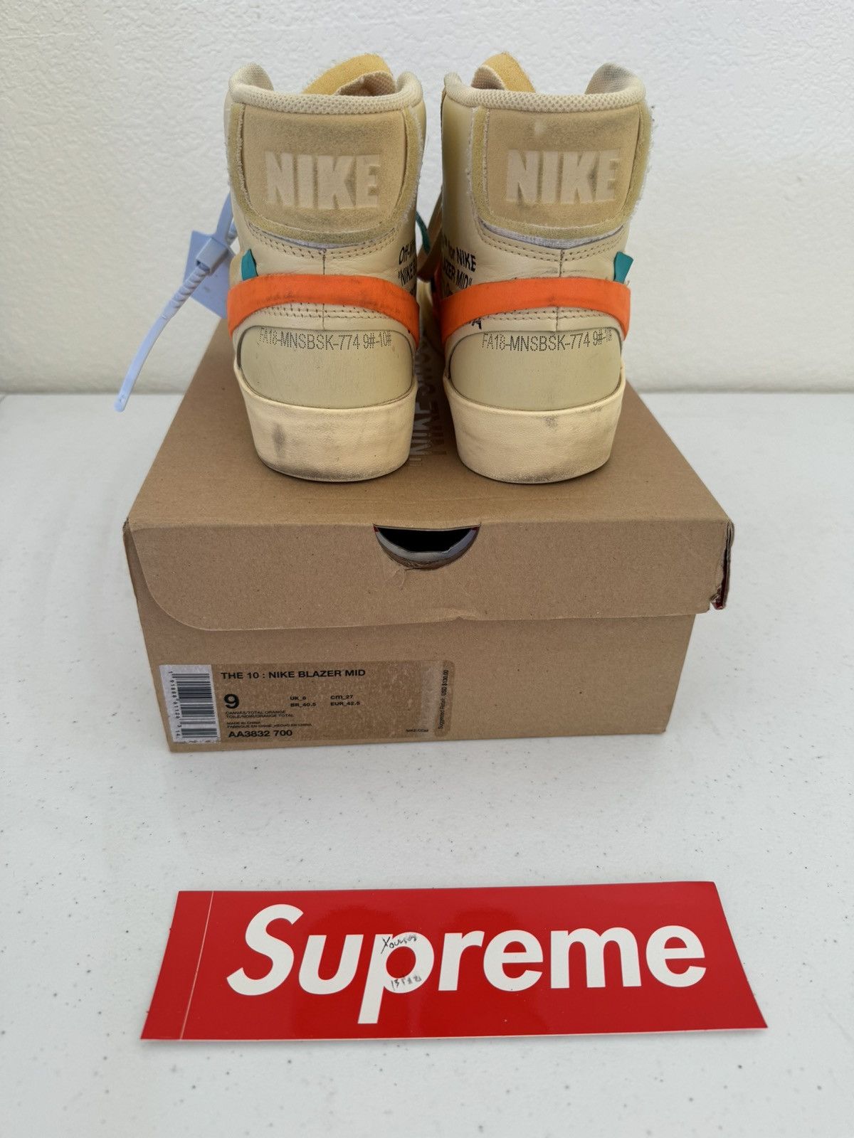 Nike × Off-White Nike Blazer Mid Off-White Canvas Size US 9 / EU 42 - 3 Thumbnail