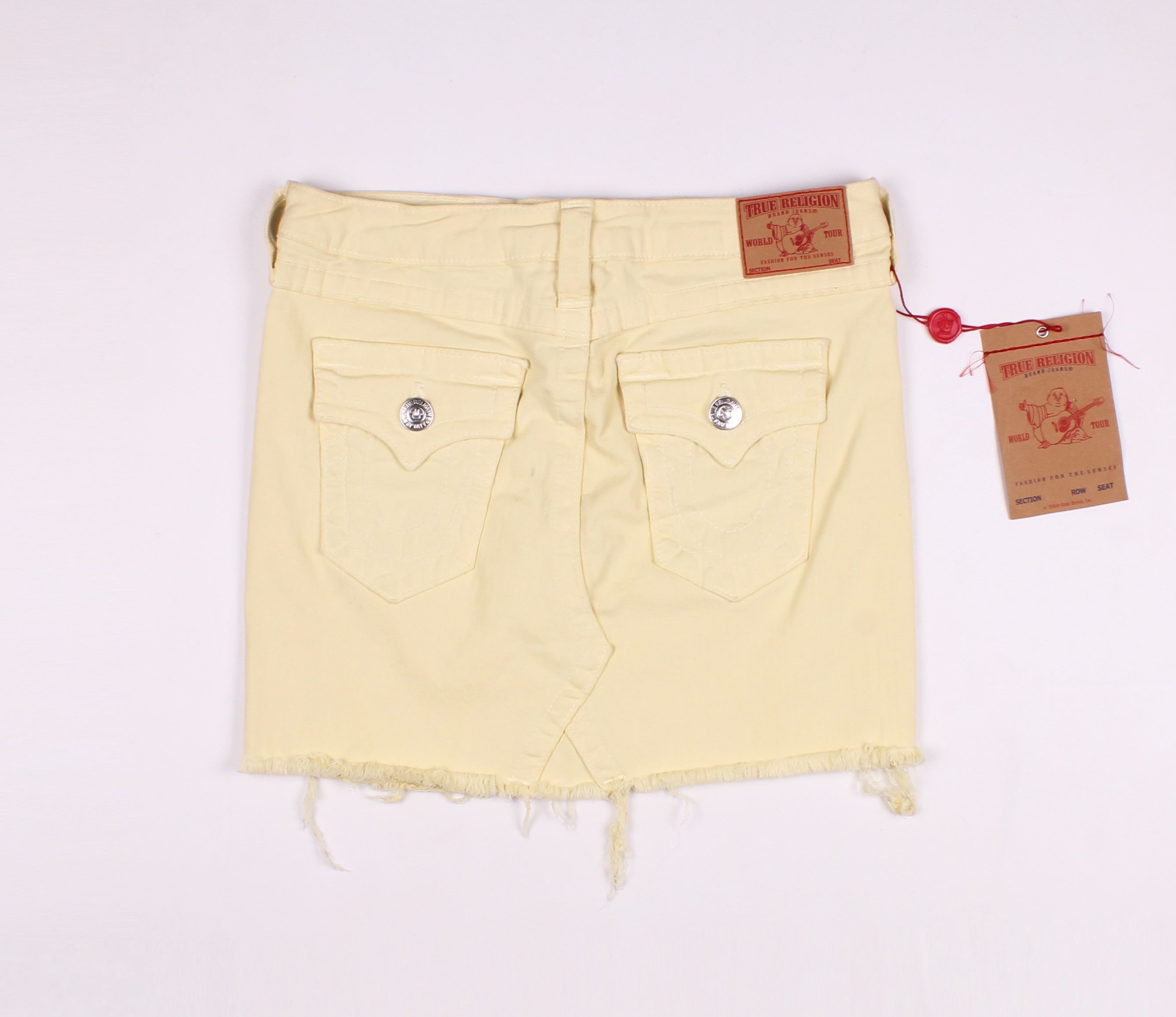 True Religion True Religion Vintage Y2K Yellow Mini Skirt Size 28" / US 6 / IT 42 - 11 Thumbnail