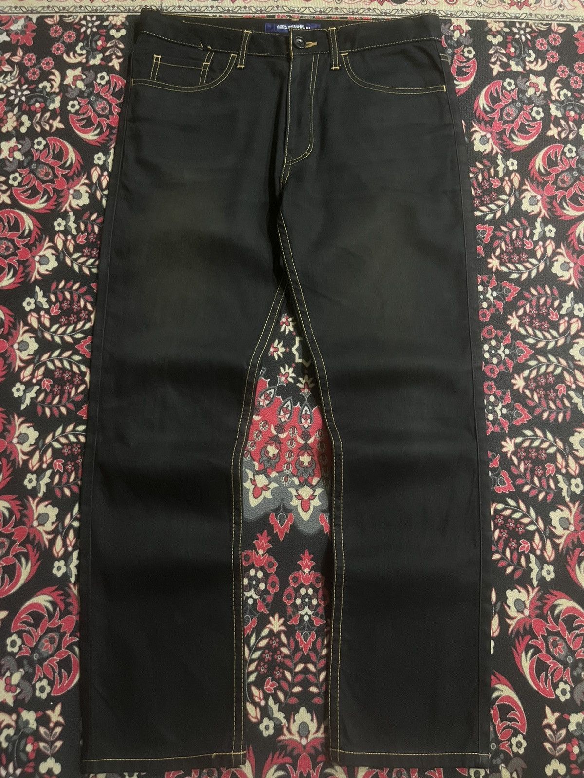 Junya Watanabe Junya Watanabe Comme des Garcons Black Slim Straight Jeans Size US 32 / EU 48 - 1 Thumbnail