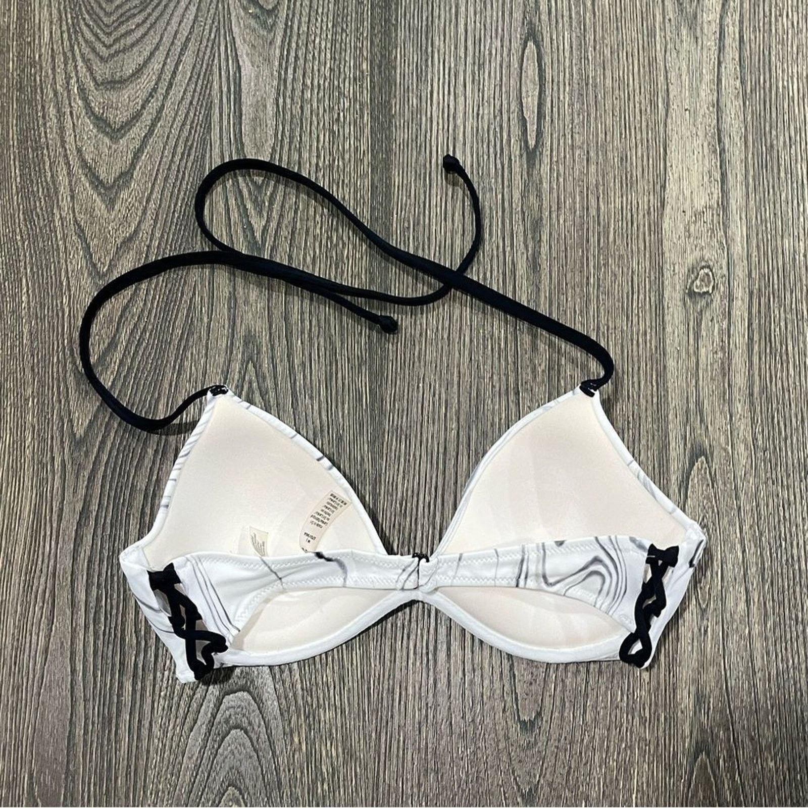 Vintage NWOT PINK Victoria’s Secret Swim Marble Bikini Top Size M Size ONE SIZE - 4 Thumbnail