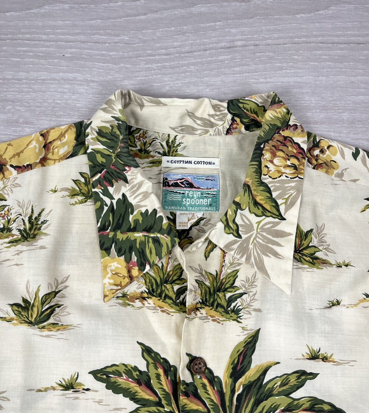 Reyn Spooner Reyn Spooner Egyptian Cotton Over Print Hawaiian Shirt Size US L / EU 52-54 / 3 - 6 Thumbnail