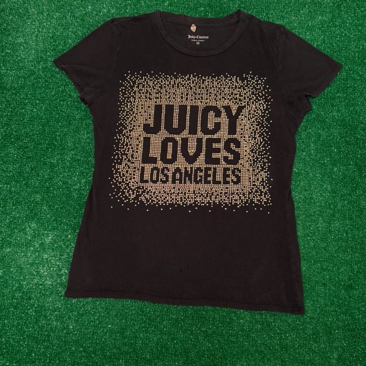 Juicy Couture VINTAGE Juicy Couture Loves Los Angeles LA Embellished Shirt Womens M Rhinestone 90s Y2k Black T-Shirt Size M / US 6-8 / IT 42-44 - 6 Thumbnail
