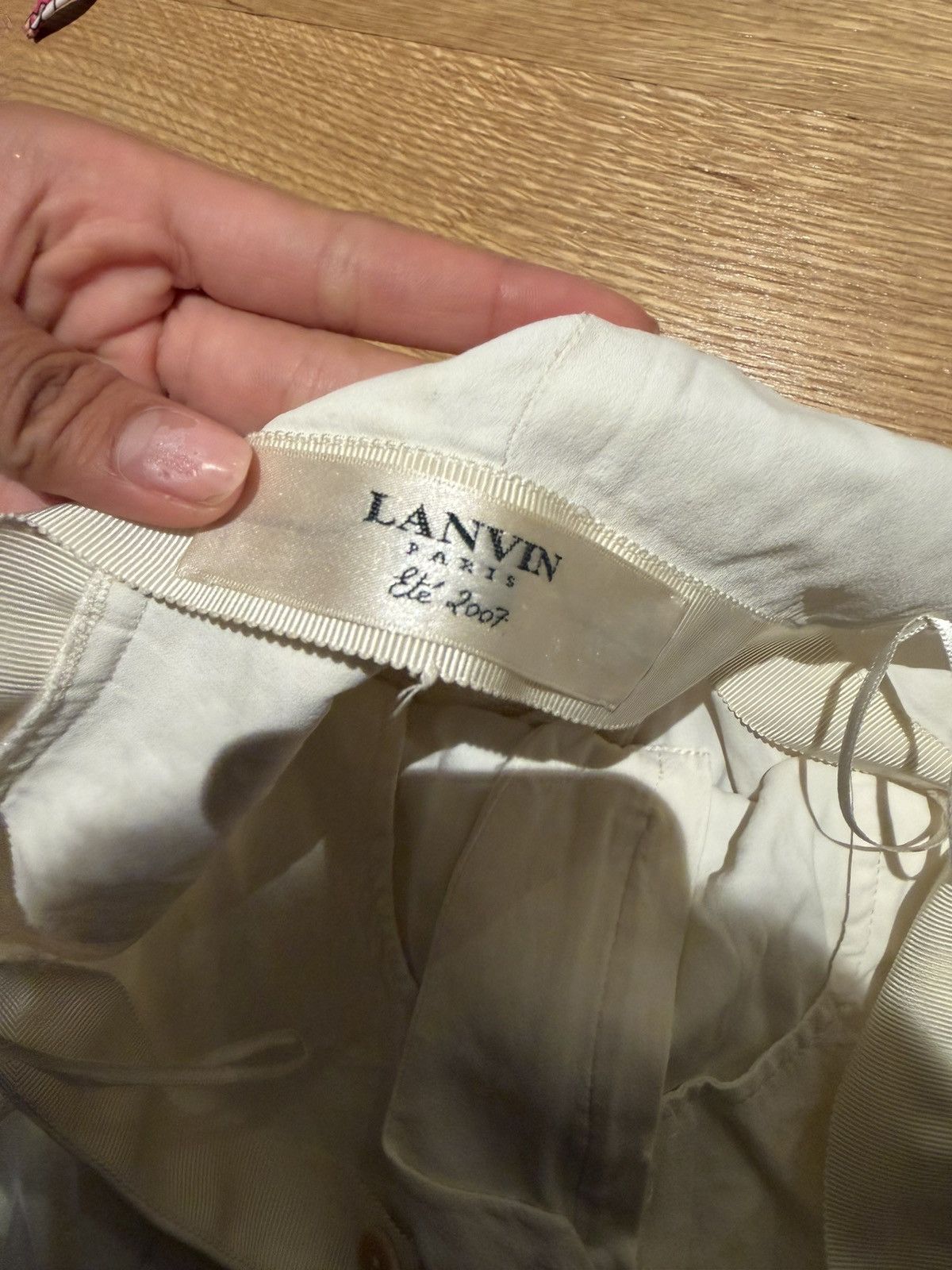Lanvin Lanvin mid rise wide leg pants white Size 27" / US 4 / IT 40 - 2 Thumbnail