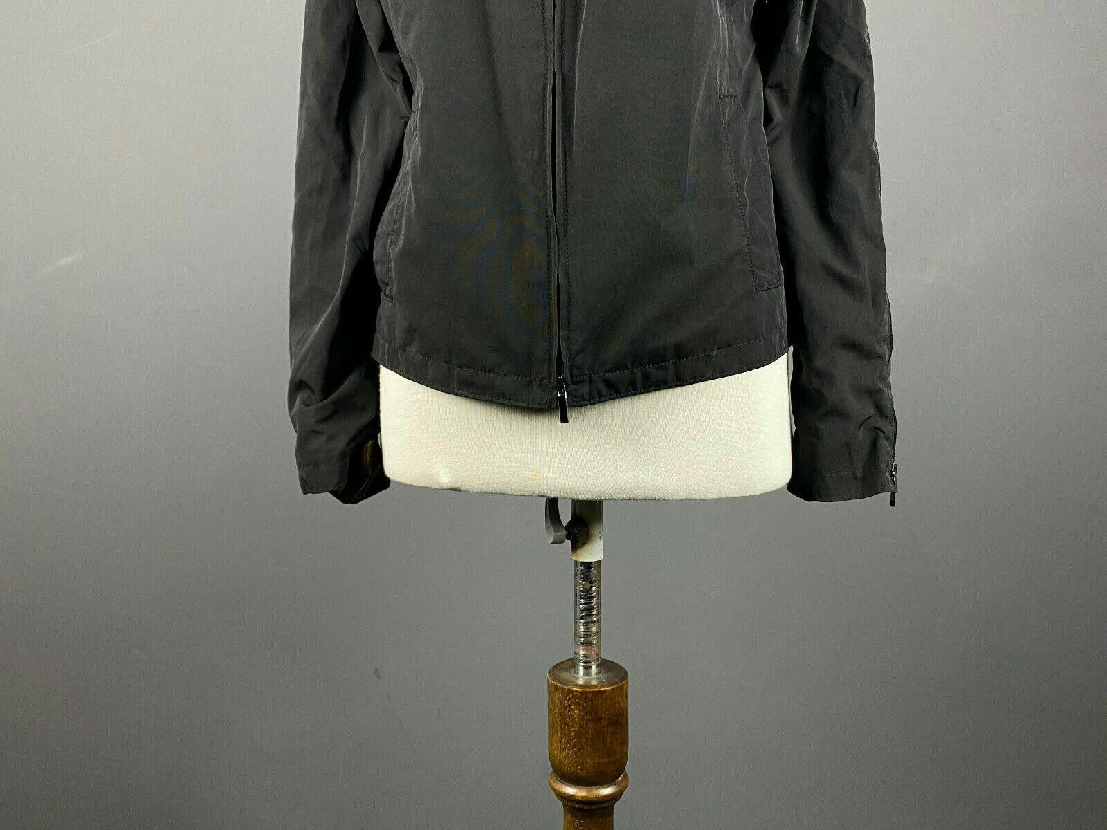 Designer Ladies S' Max Mara Black Full Zip High Jacket Size GB12 F42 Size S / US 4 / IT 40 - 3 Thumbnail