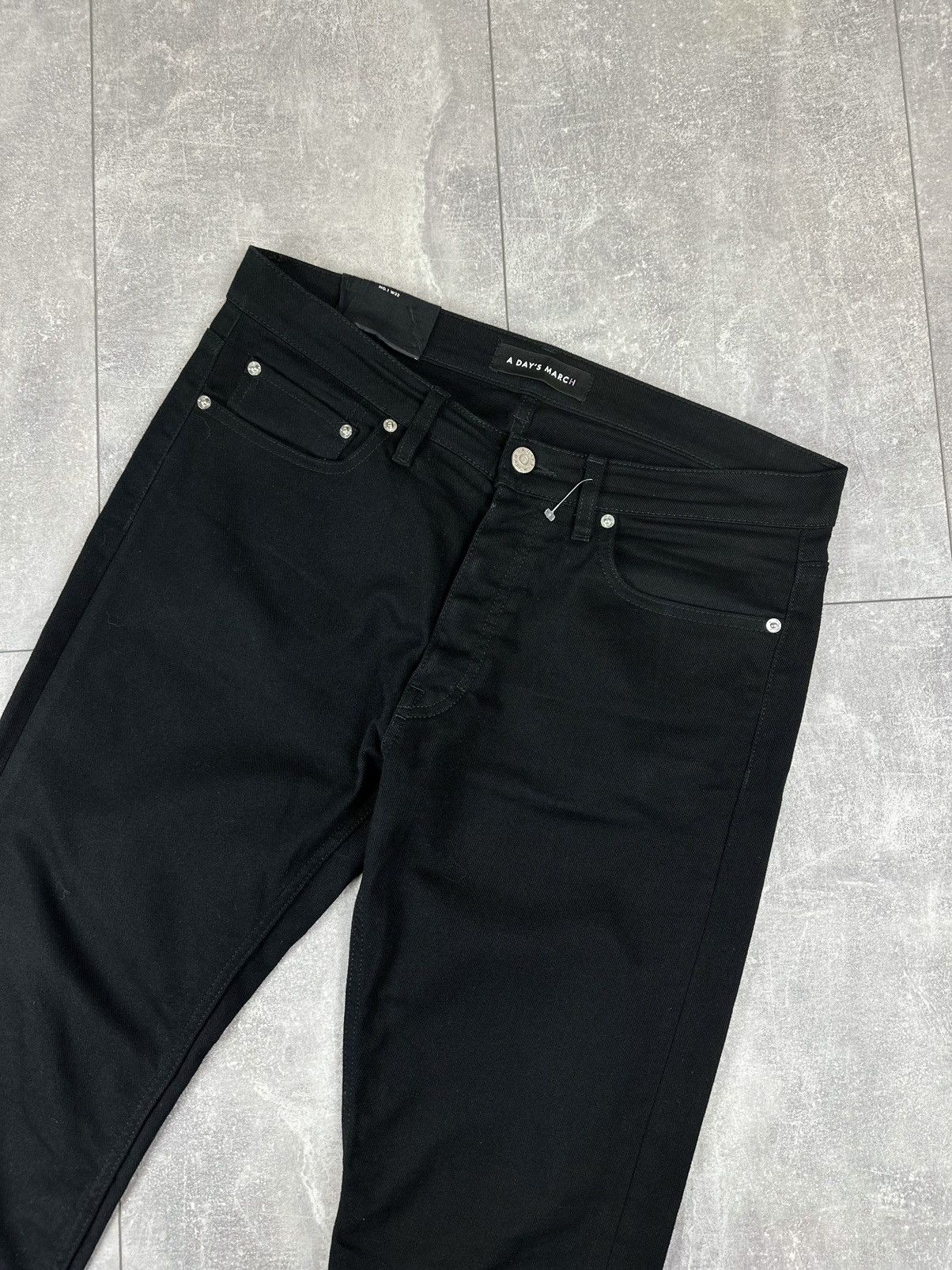 A Day's March A Days March Basic Black Denim Jeans Pants Size US 32 / EU 48 - 3 Thumbnail