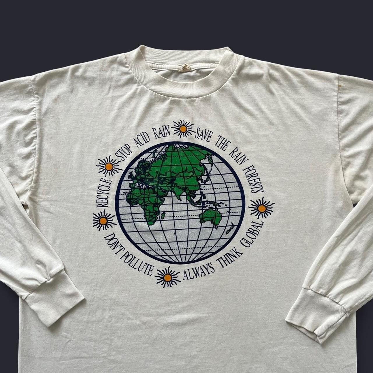 Vintage vtg Save the Environment Nature Long Sleeve Tee Shirt Size US L / EU 52-54 / 3 - 2 Thumbnail