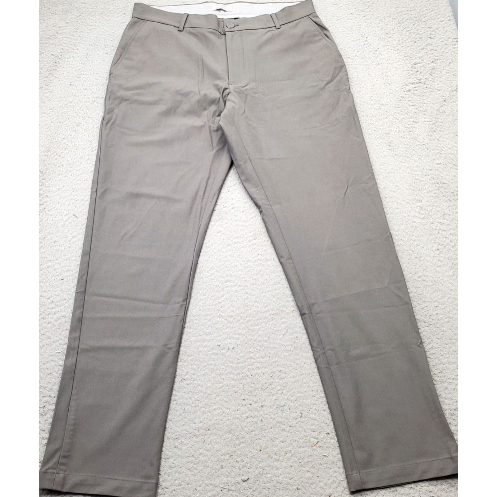 Vintage Hickey Freeman Chino Pants Mens 34x32 Gray Performance Slash Pocket Straight Leg Shirt Size US 34 / EU 50 - 2 Thumbnail