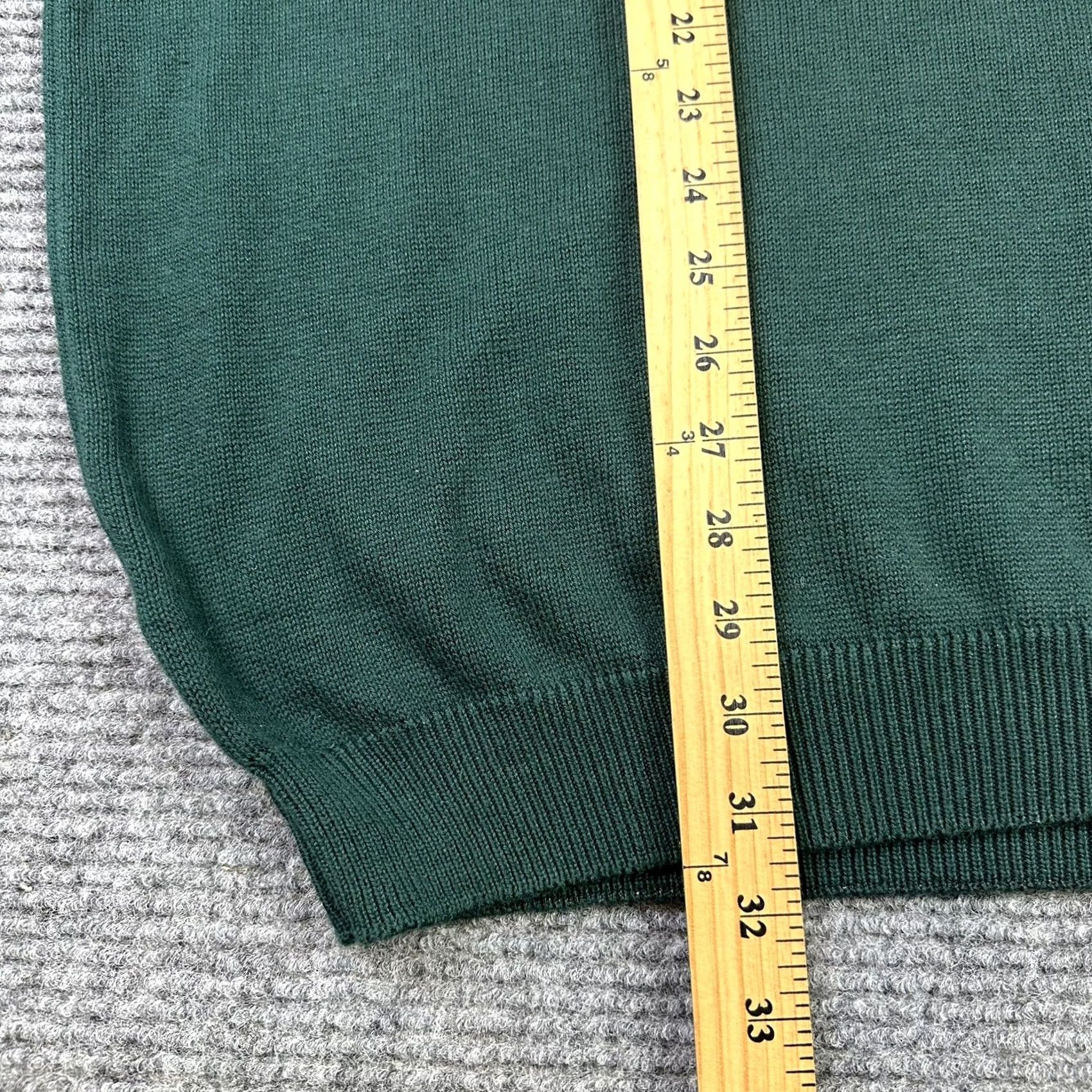 Vintage VINTAGE Mens Sweater 3XL Green V-Neck 100% Cotton Egyptian Nile Cotton Heavyweight Knit Michael Thomas USA 90s Size US XXL / EU 58 / 5 - 5 Thumbnail