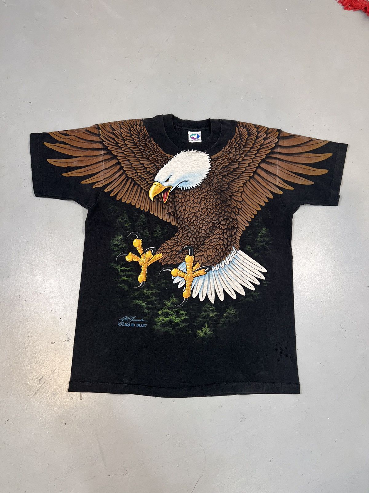 Liquid Blue Vintage liquid blue graphic 3d prints T-shirt Size US XL / EU 56 / 4 - 1 Thumbnail