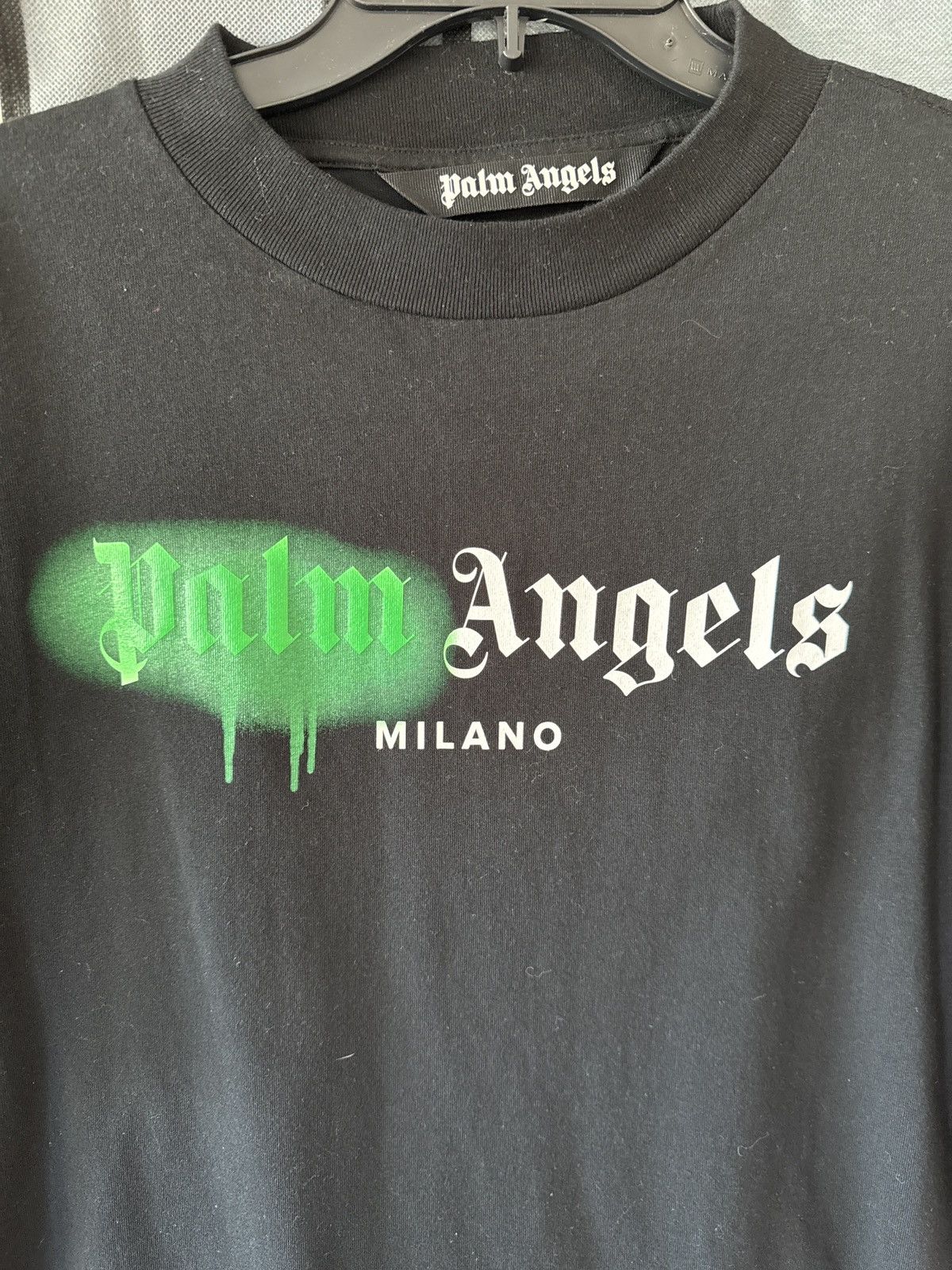 Palm Angels Palm Angels Milano sprayed-logo T-shirt Size US L / EU 52-54 / 3 - 4 Thumbnail