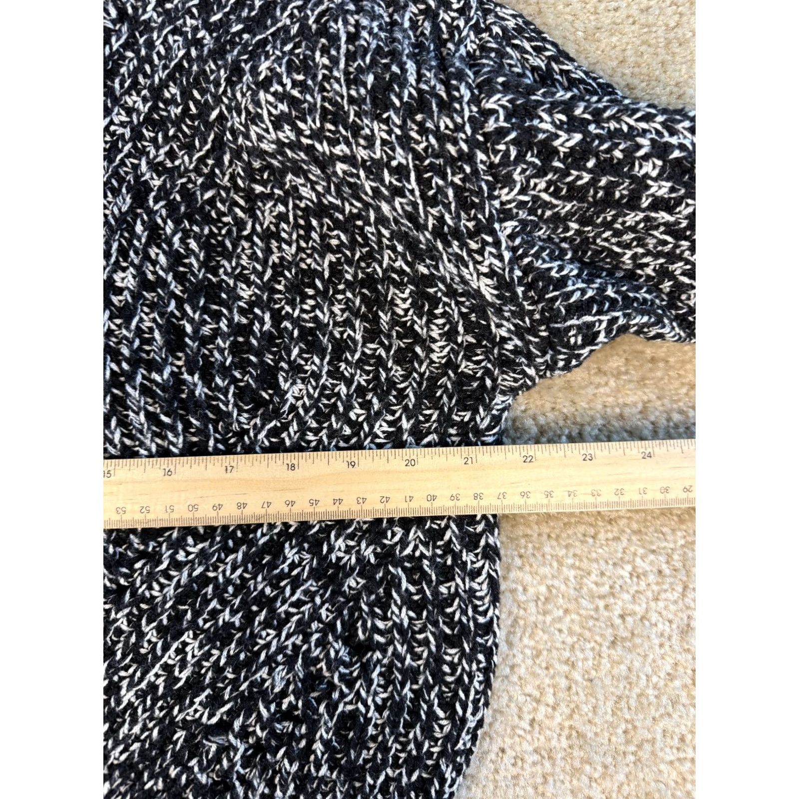 Topshop Topshop Womens Sweater Crop Black Size 4 - 6 Loose Knit Mock Neck Pullover Size M / US 6-8 / IT 42-44 - 6 Thumbnail
